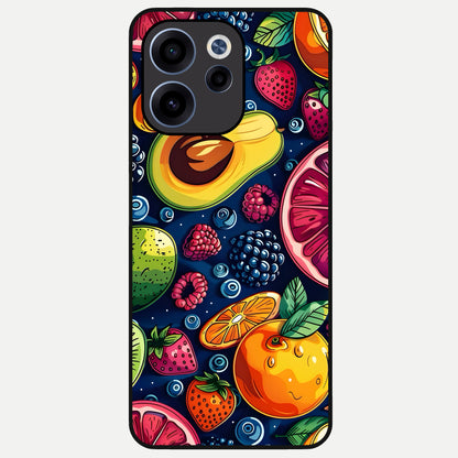  Cute Fruits Art Glass Case For Oppo Reno 15c back cover – full design glossy printed glass finish