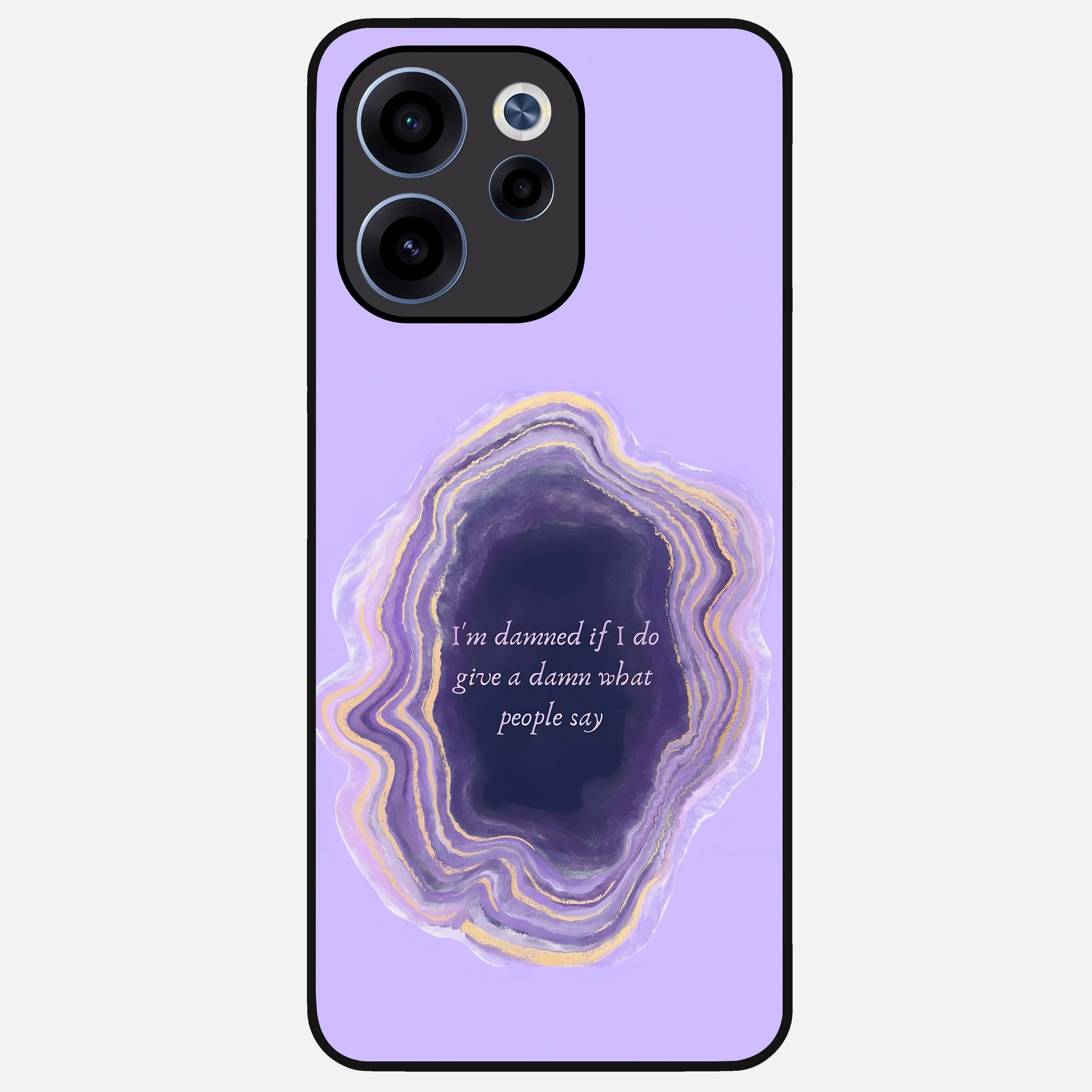  Damned People Quote Glass Case For Oppo Reno 15c back cover – full design glossy printed glass finish