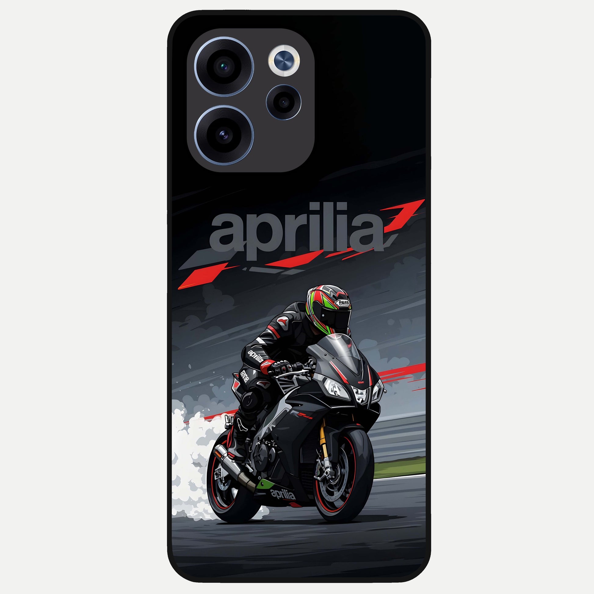  Dark Aprilla Glass Case For Oppo Reno 15c back cover – full design glossy printed glass finish