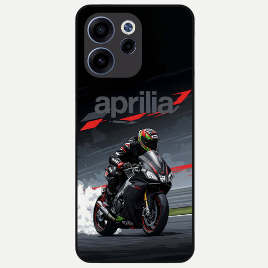  Dark Aprilla Glass Case For Oppo Reno 15c back cover – full design glossy printed glass finish