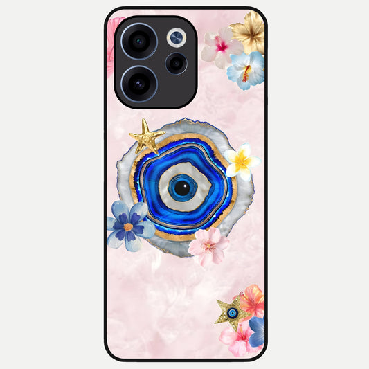 Divine Aura Bloom Glass Case For Oppo Reno 15c back cover – full design glossy printed glass finish