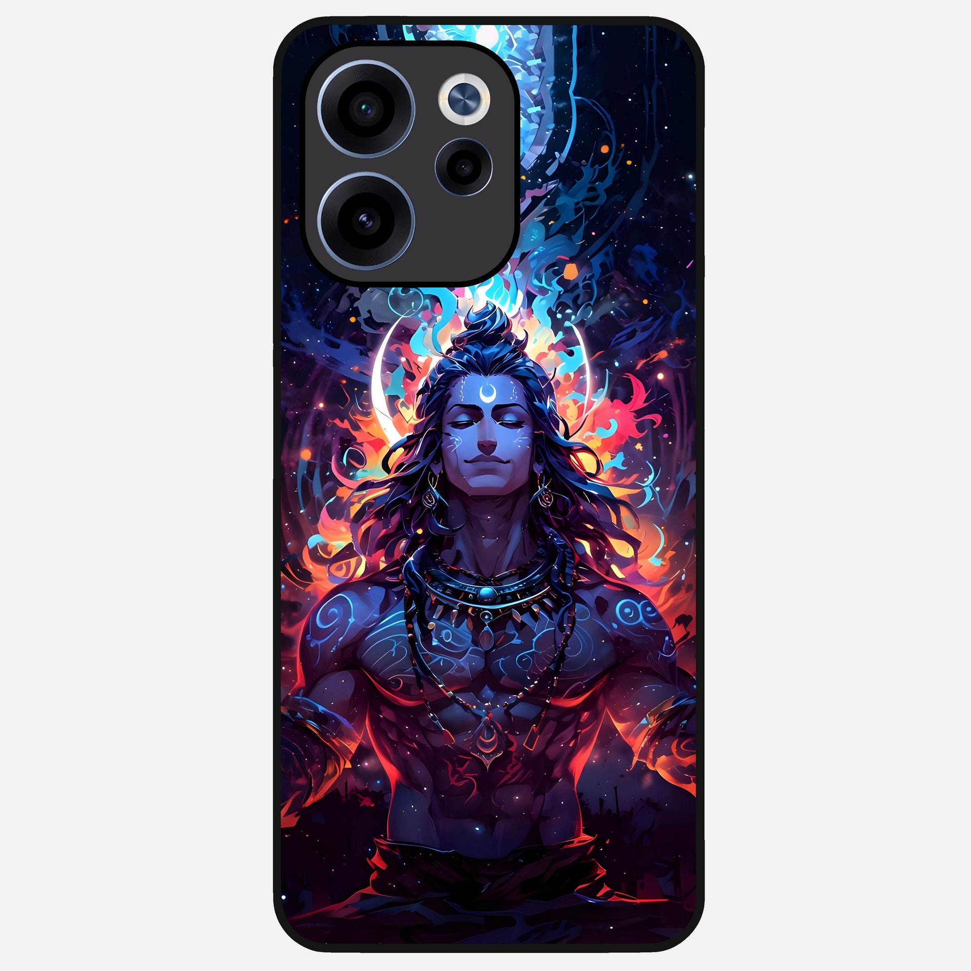  Divine Fire Shiv Glass Case For Oppo Reno 15c back cover – full design glossy printed glass finish