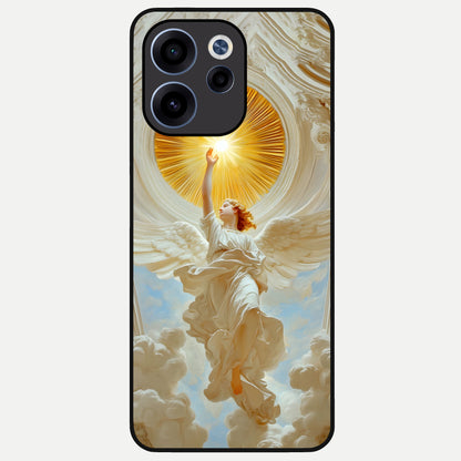  Divine Light Angel Glass Case For Oppo Reno 15c back cover – full design glossy printed glass finish