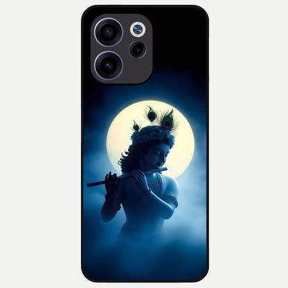  Divine Moon Flute Glass Case For Oppo Reno 15c back cover – full design glossy printed glass finish