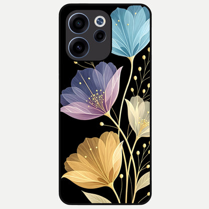  Flower Bloom Glow Glass Case For Oppo Reno 15c back cover – full design glossy printed glass finish