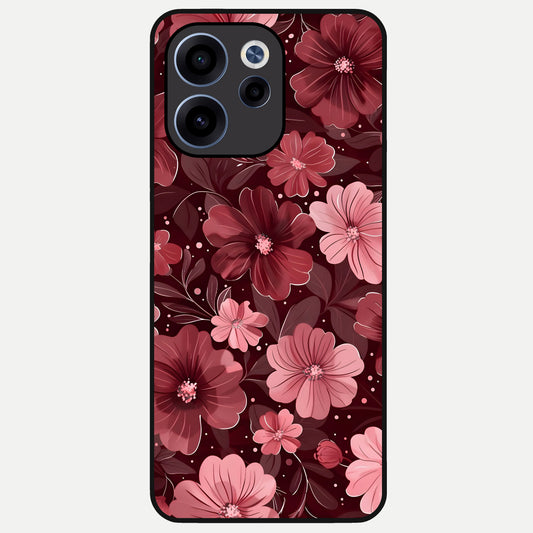  Flower Blush Bloom Glass Case For Oppo Reno 15c back cover – full design glossy printed glass finish