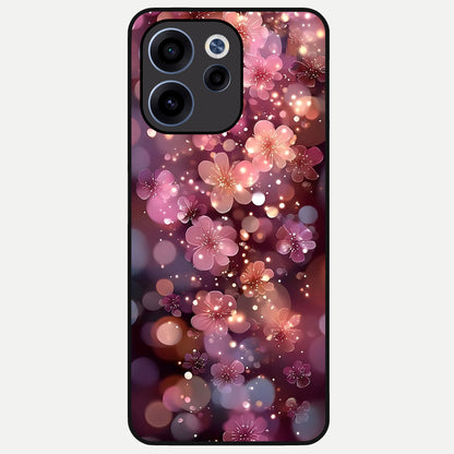  Glowing Petal Bliss Glass Case For Oppo Reno 15c back cover – full design glossy printed glass finish