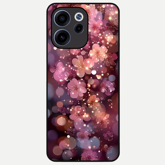 Glowing Petal Bliss Glass Case For Oppo Reno 15c back cover – full design glossy printed glass finish