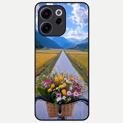  Golden Field Journey Glass Case For Oppo Reno 15c back cover – full design glossy printed glass finish
