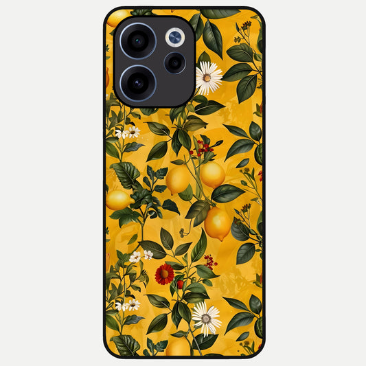  Golden Lemon Field Glass Case For Oppo Reno 15c back cover – full design glossy printed glass finish