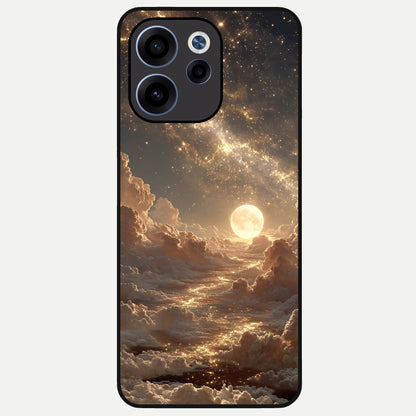  Golden Sky Dream Glass Case For Oppo Reno 15c back cover – full design glossy printed glass finish