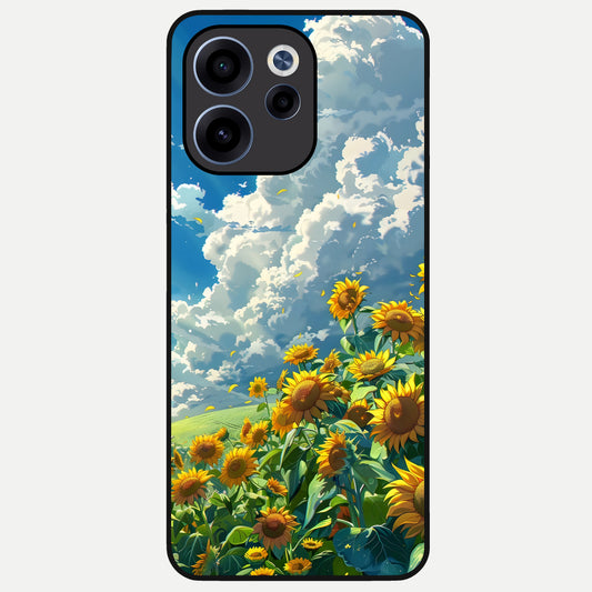  Golden Sun Glory Glass Case For Oppo Reno 15c back cover – full design glossy printed glass finish
