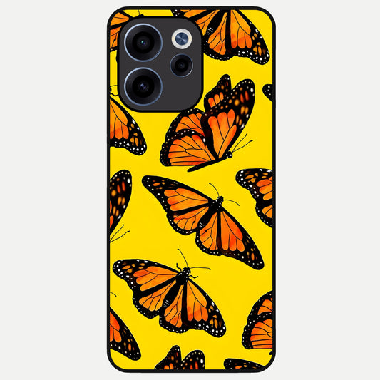  Golden Wing Flight Glass Case For Oppo Reno 15c back cover – full design glossy printed glass finish