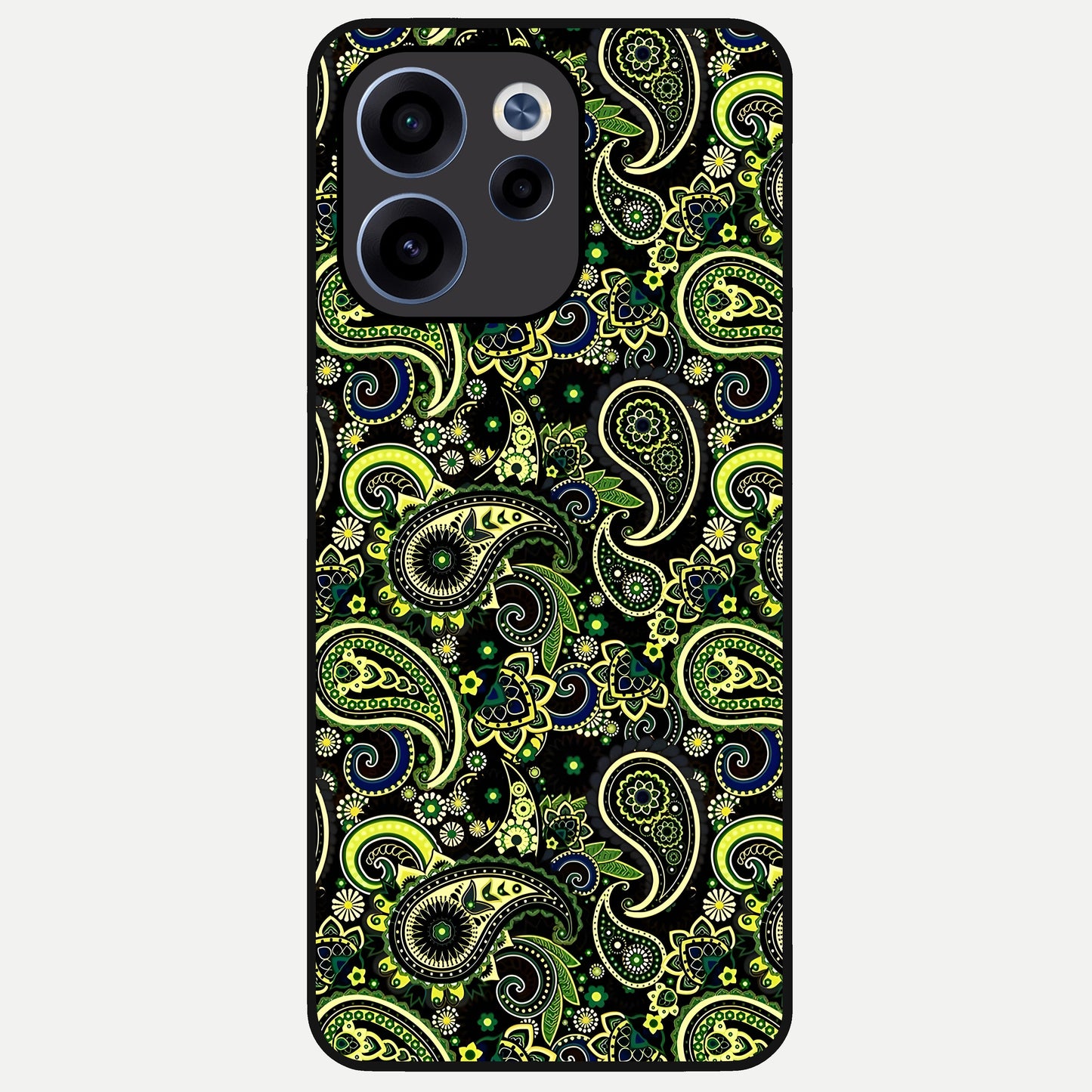  Green Lemon Glass Case For Oppo Reno 15c back cover – full design glossy printed glass finish
