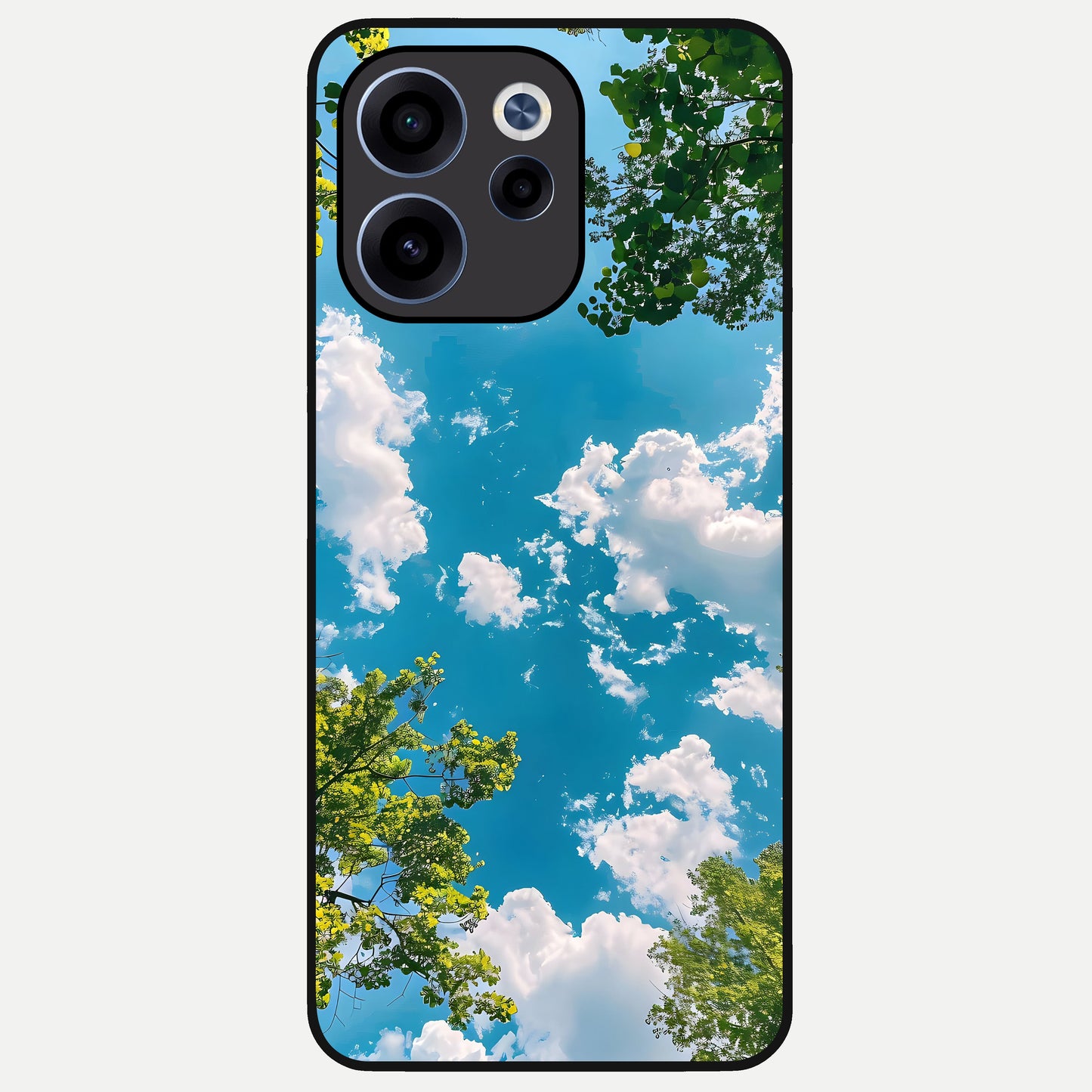  Green Moon Energy Glass Case For Oppo Reno 15c back cover – full design glossy printed glass finish