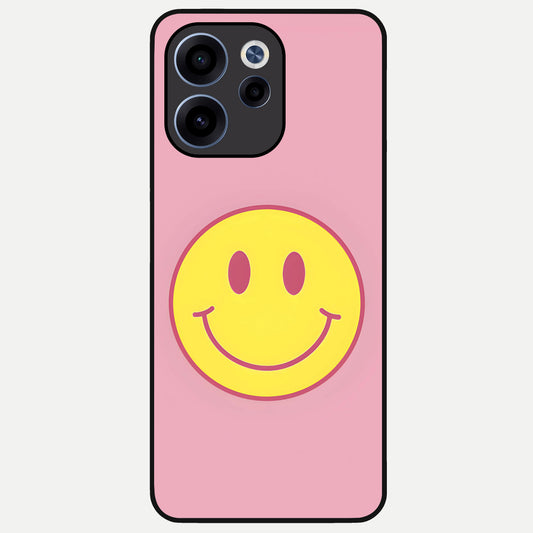  Happy Pink Mood Glass Case For Oppo Reno 15c back cover – full design glossy printed glass finish