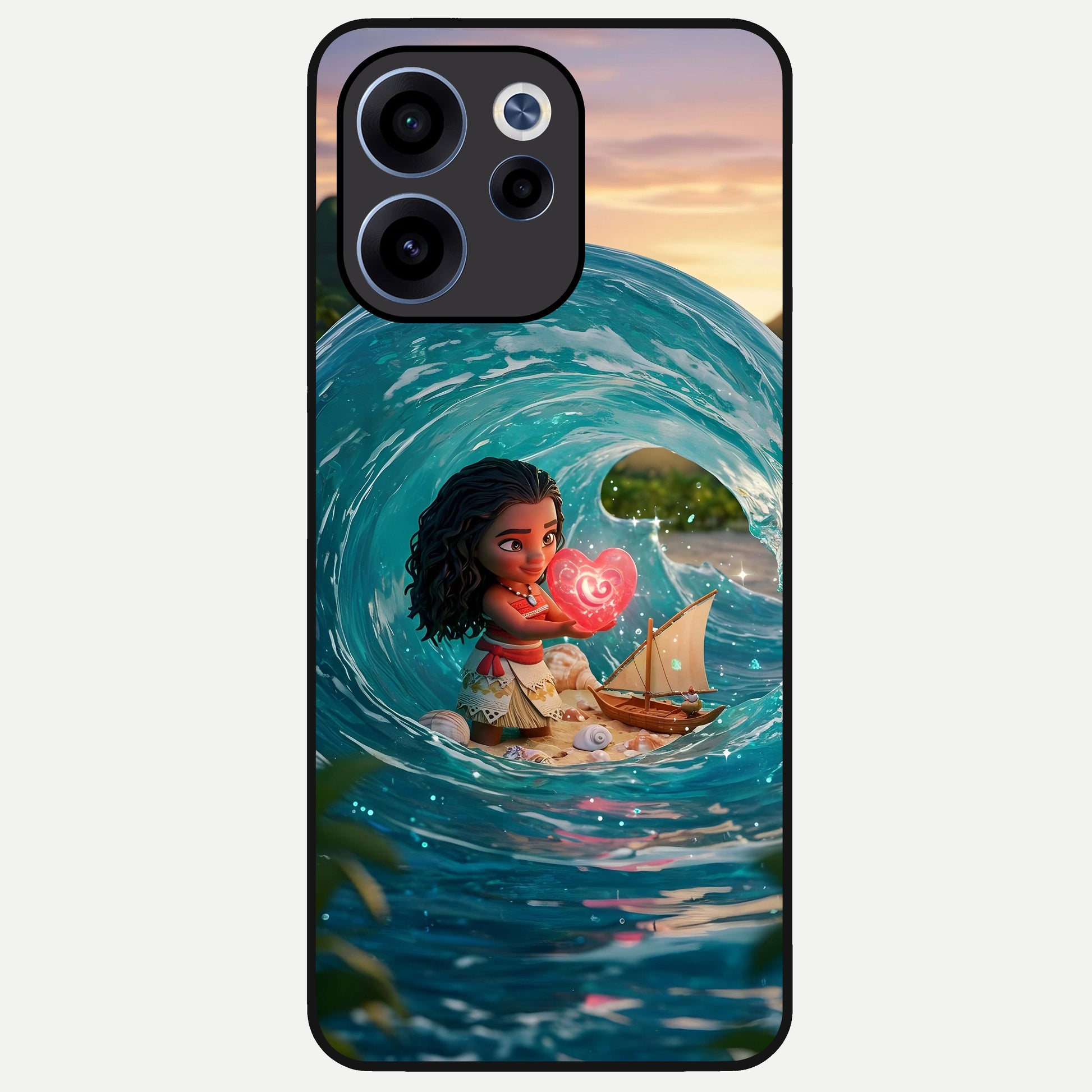  Heart of Ocean Glass Case For Oppo Reno 15c back cover – full design glossy printed glass finish