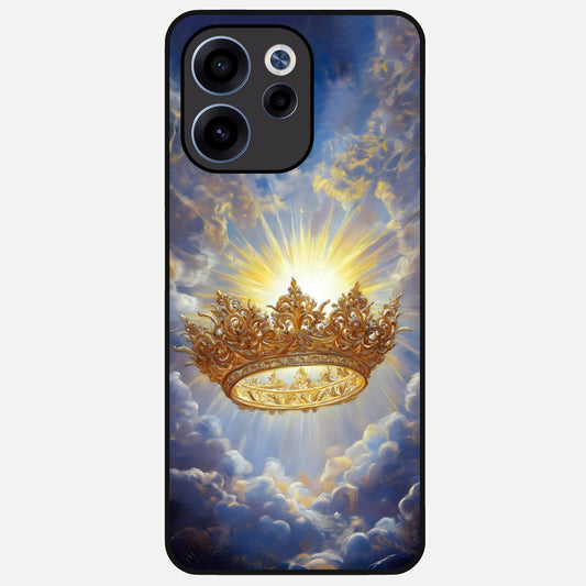  Heavenly Crown Light Glass Case For Oppo Reno 15c back cover – full design glossy printed glass finish