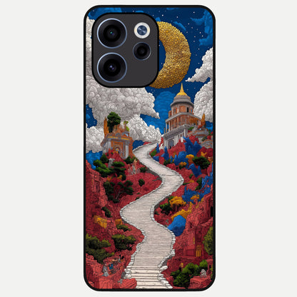 Heavenly Moon Path Glass Case For Oppo Reno 15c back cover – full design glossy printed glass finish