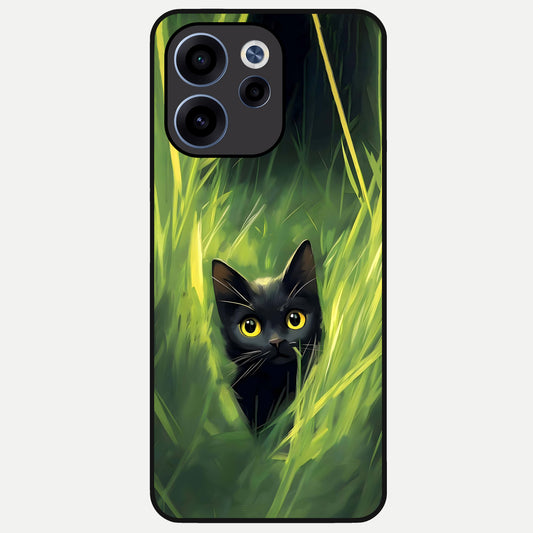  Hidden Cat Whisper Glass Case For Oppo Reno 15c back cover – full design glossy printed glass finish