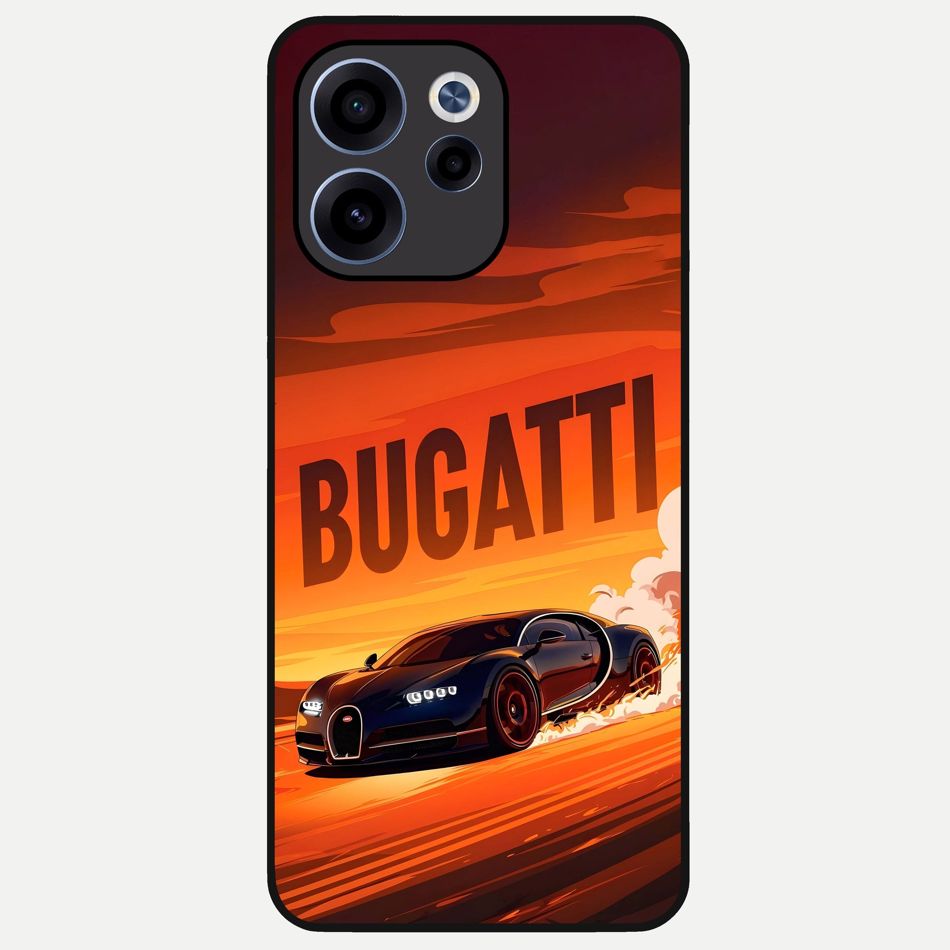  Inferno Bugatti Storm Glass Case For Oppo Reno 15c back cover – full design glossy printed glass finish