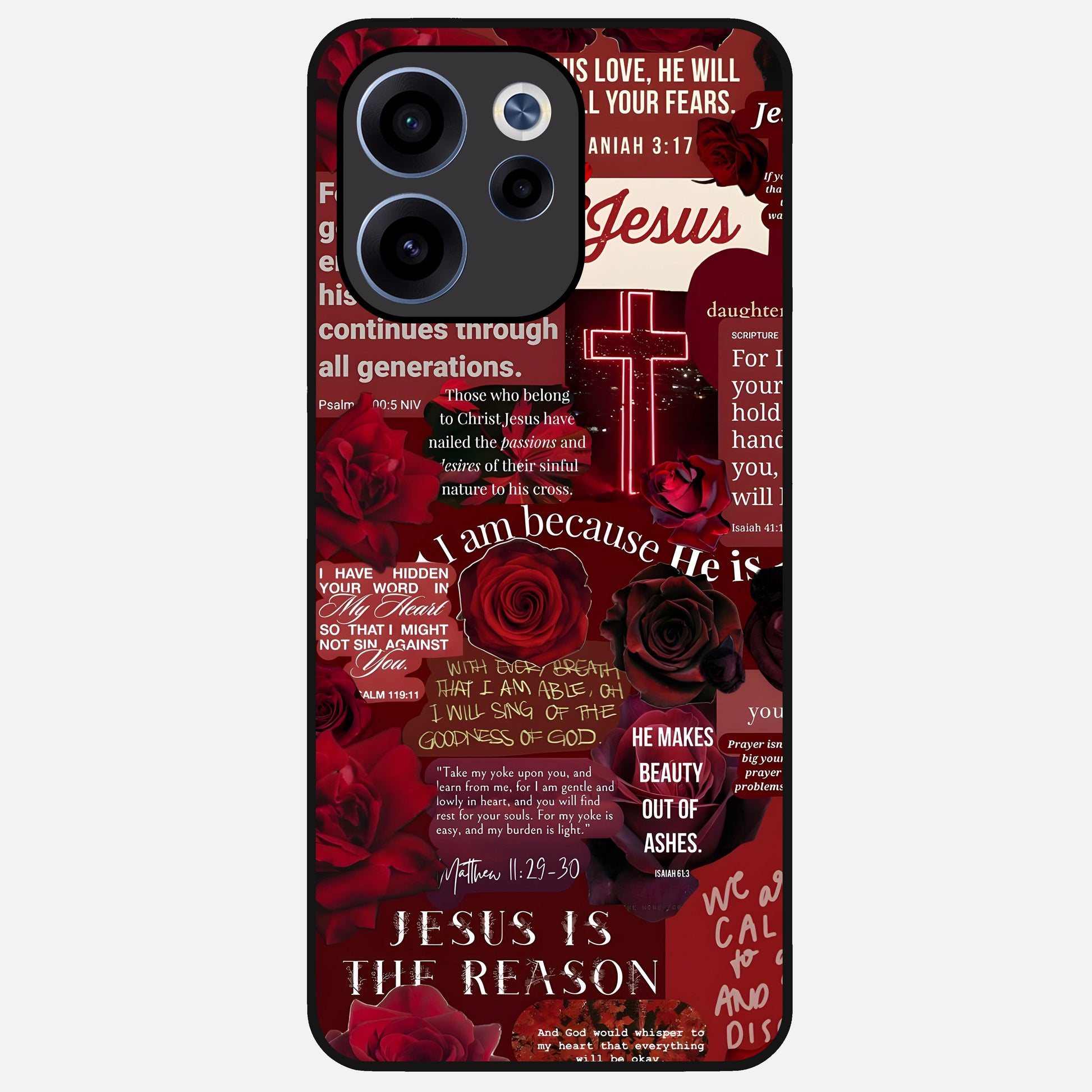  Jesus Love Heals Glass Case For Oppo Reno 15c back cover – full design glossy printed glass finish