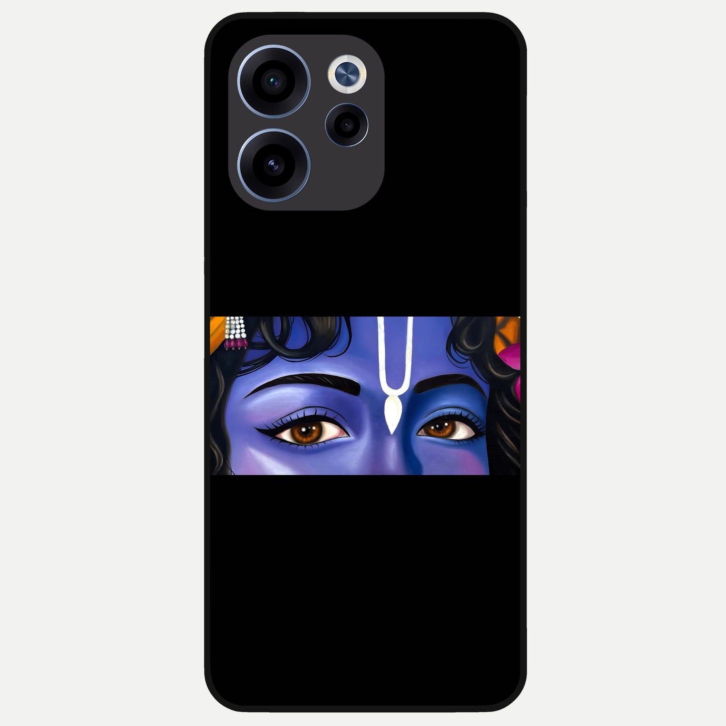  Krishna Eye Glass Case For Oppo Reno 15c back cover – full design glossy printed glass finish