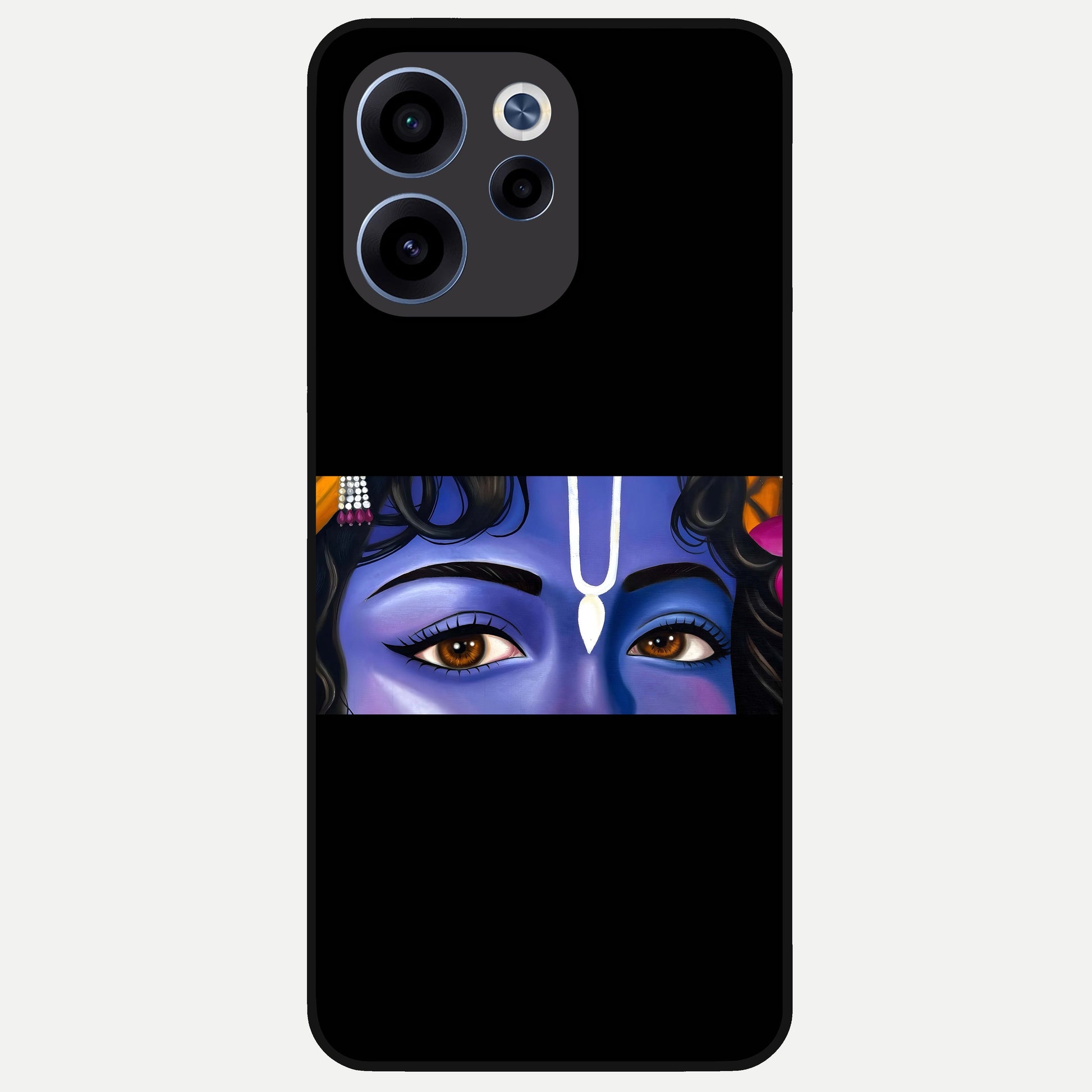  Krishna Eye Glass Case For Oppo Reno 15c back cover – full design glossy printed glass finish