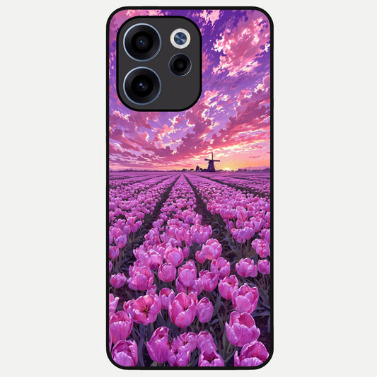  Lavender Dream Skies Glass Case For Oppo Reno 15c back cover – full design glossy printed glass finish