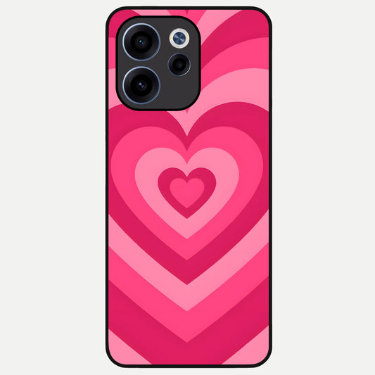  Layered Love Hearts Glass Case For Oppo Reno 15c back cover – full design glossy printed glass finish