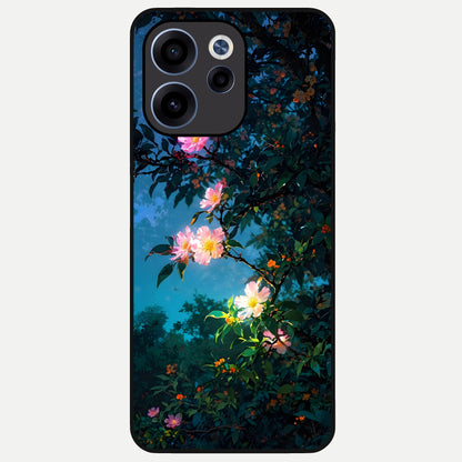  Midnight Bloom Glow Glass Case For Oppo Reno 15c back cover – full design glossy printed glass finish