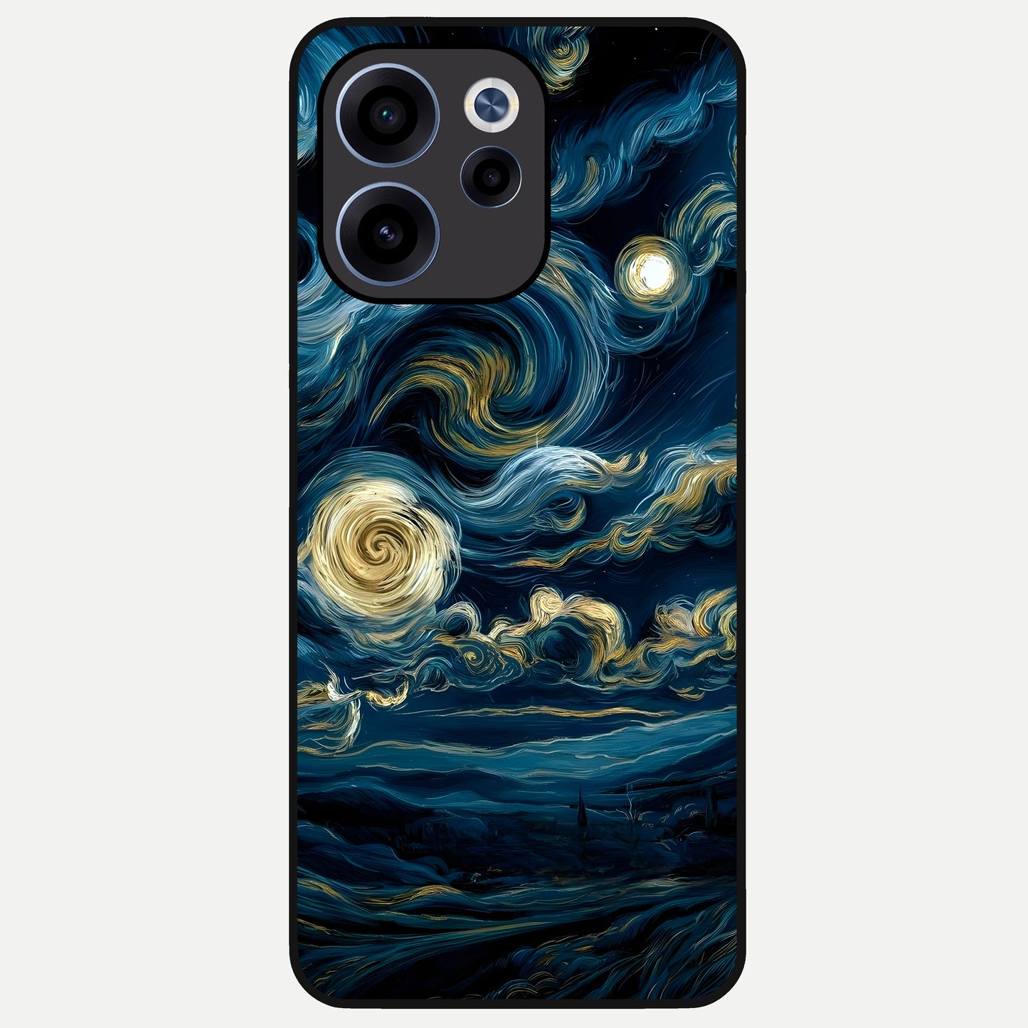  Midnight Sky Whirl Glass Case For Oppo Reno 15c back cover – full design glossy printed glass finish