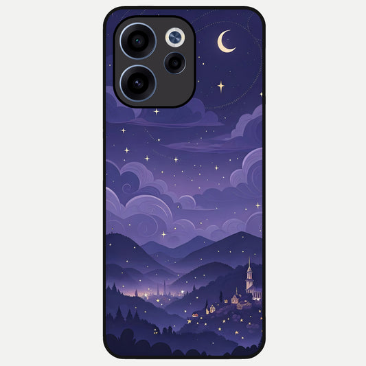  Minimal Night View Glass Case For Oppo Reno 15c back cover – full design glossy printed glass finish