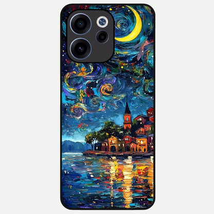  Moonlight Harbor Glow Glass Case For Oppo Reno 15c back cover – full design glossy printed glass finish