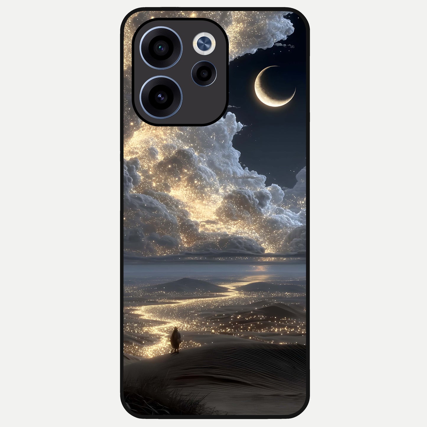  Moonlight Spark Path Glass Case For Oppo Reno 15c back cover – full design glossy printed glass finish