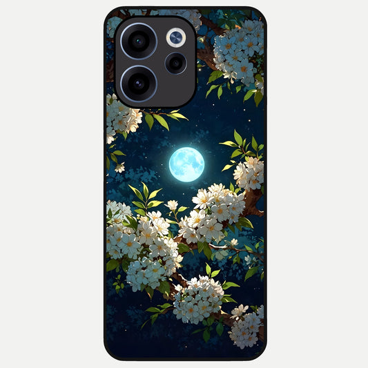  Moonlit Blossom Dream Glass Case For Oppo Reno 15c back cover – full design glossy printed glass finish