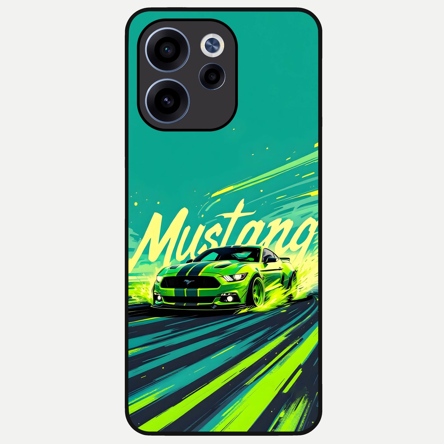  Mustang Bang Glass Case For Oppo Reno 15c back cover – full design glossy printed glass finish