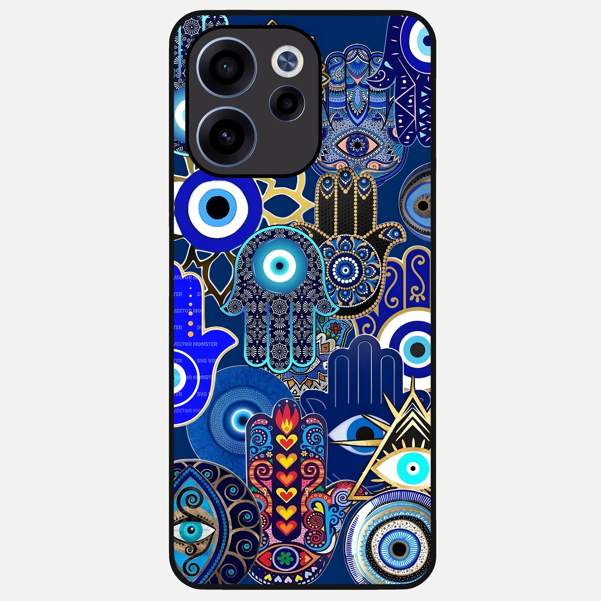  Mystic Palm Guard Glass Case For Oppo Reno 15c back cover – full design glossy printed glass finish