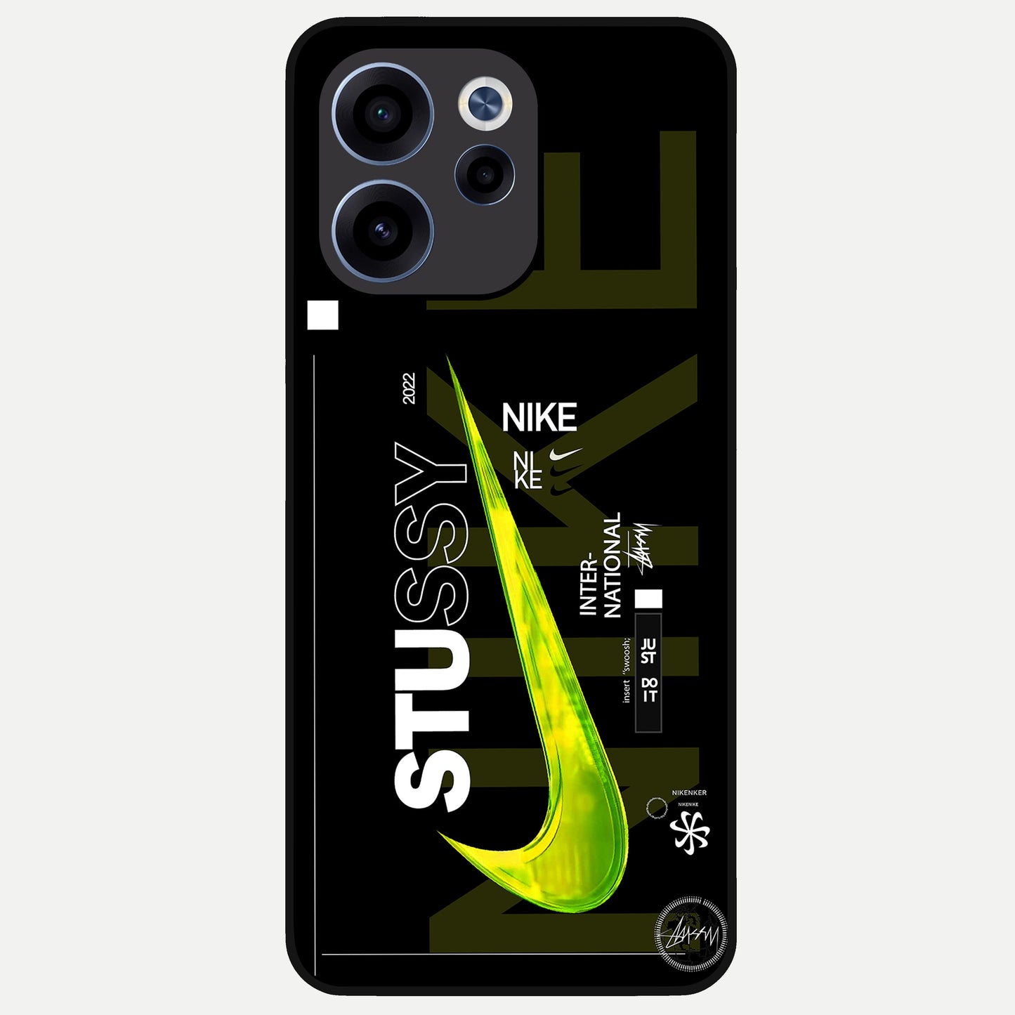  Neon Street Edition Glass Case For Oppo Reno 15c back cover – full design glossy printed glass finish