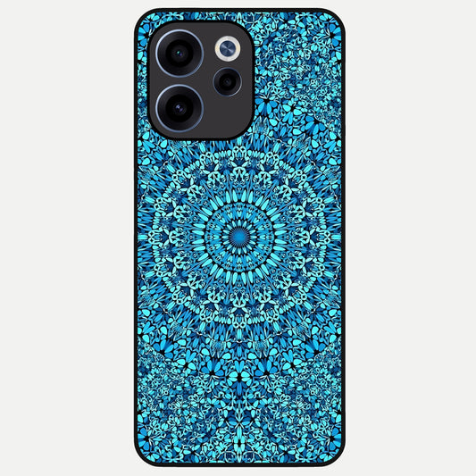  Ocean Bloom Mandala Glass Case For Oppo Reno 15c back cover – full design glossy printed glass finish