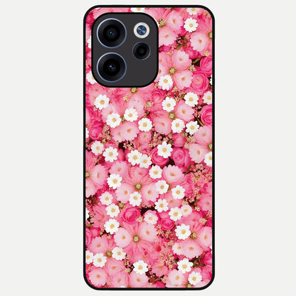  Pink Daisy Bliss Glass Case For Oppo Reno 15c back cover – full design glossy printed glass finish