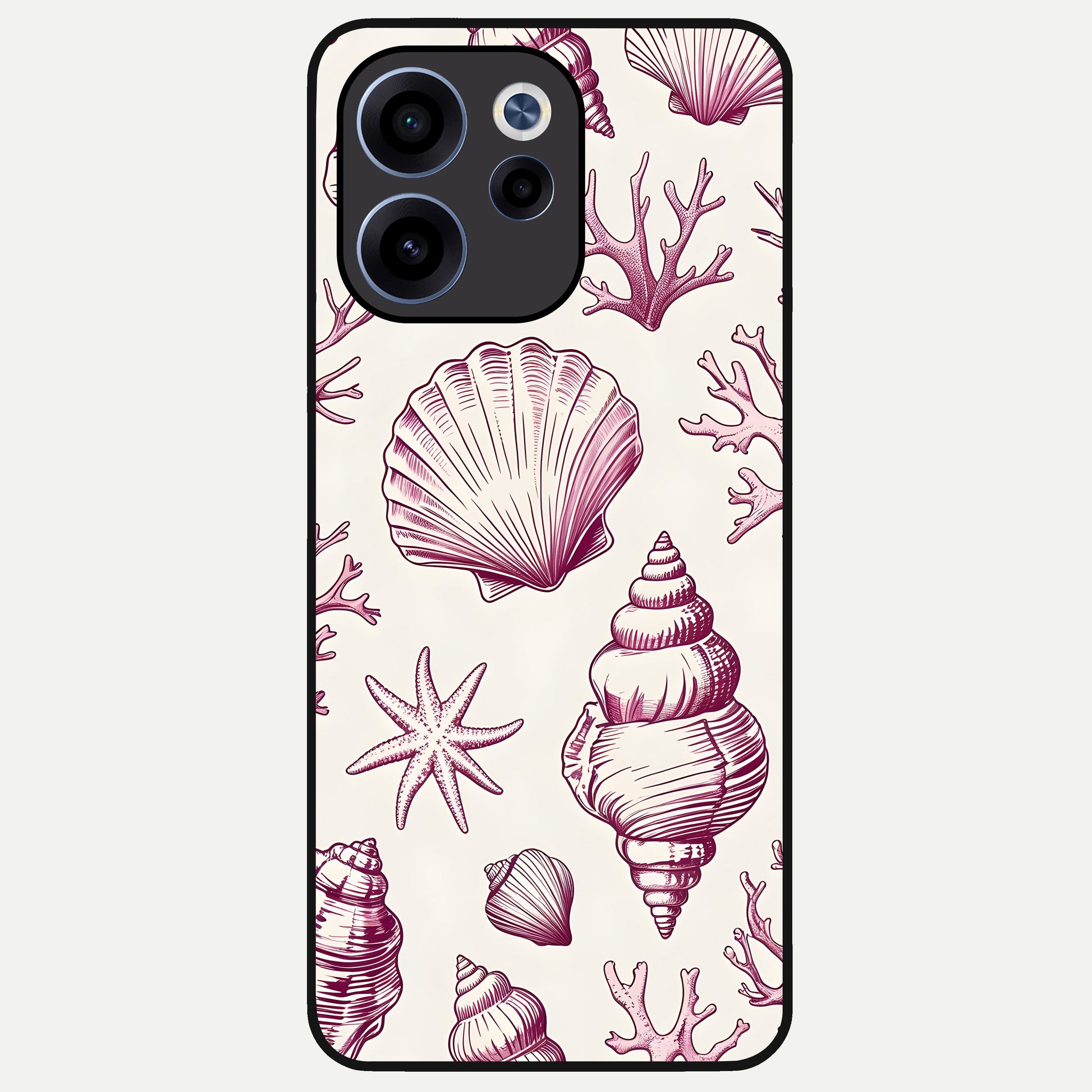  Pink Power Sparks Glass Case For Oppo Reno 15c back cover – full design glossy printed glass finish