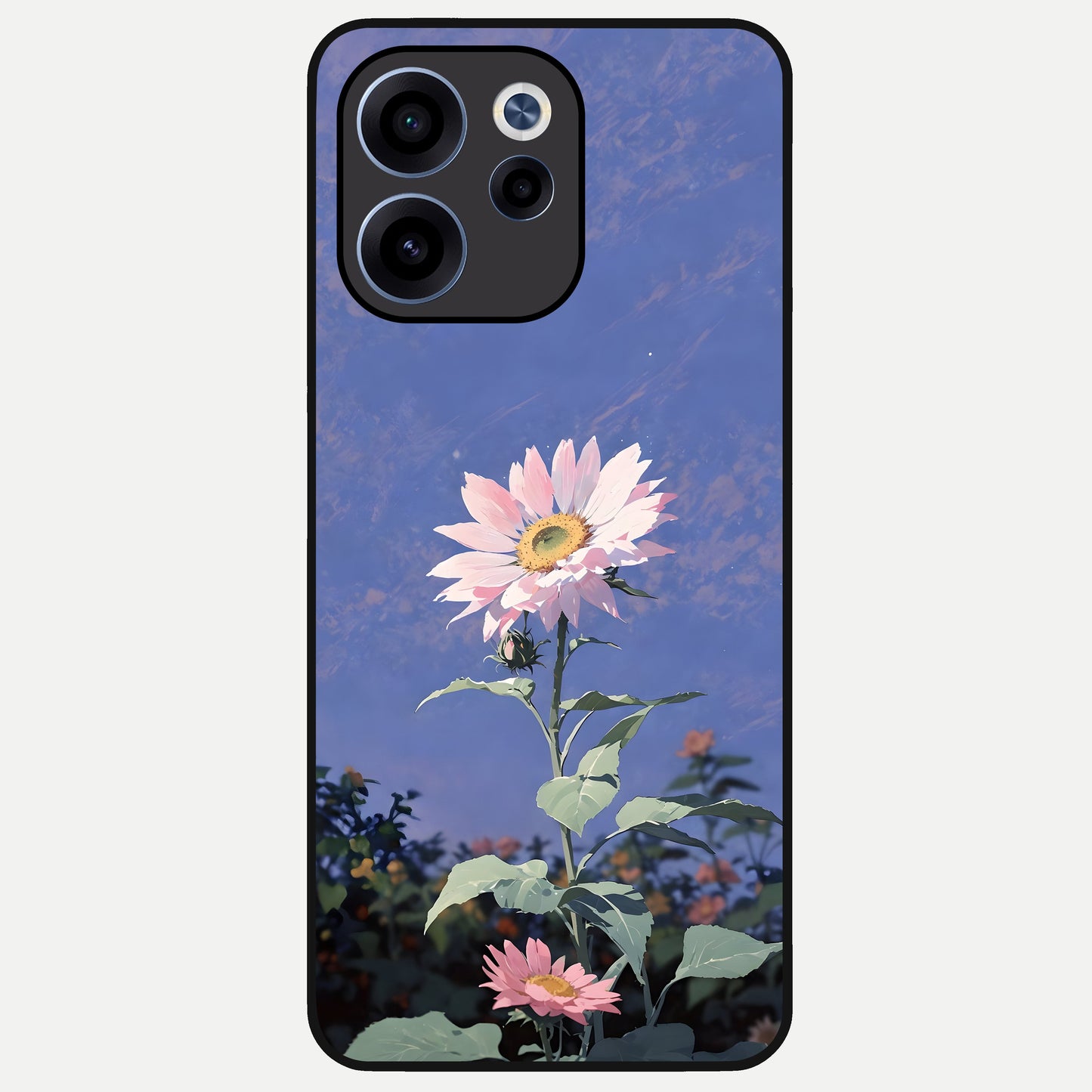  Pink Shells Outline Glass Case For Oppo Reno 15c back cover – full design glossy printed glass finish