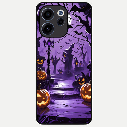  Pumpkin Patch Halloween Glass Case For Oppo Reno 15c back cover – full design glossy printed glass finish