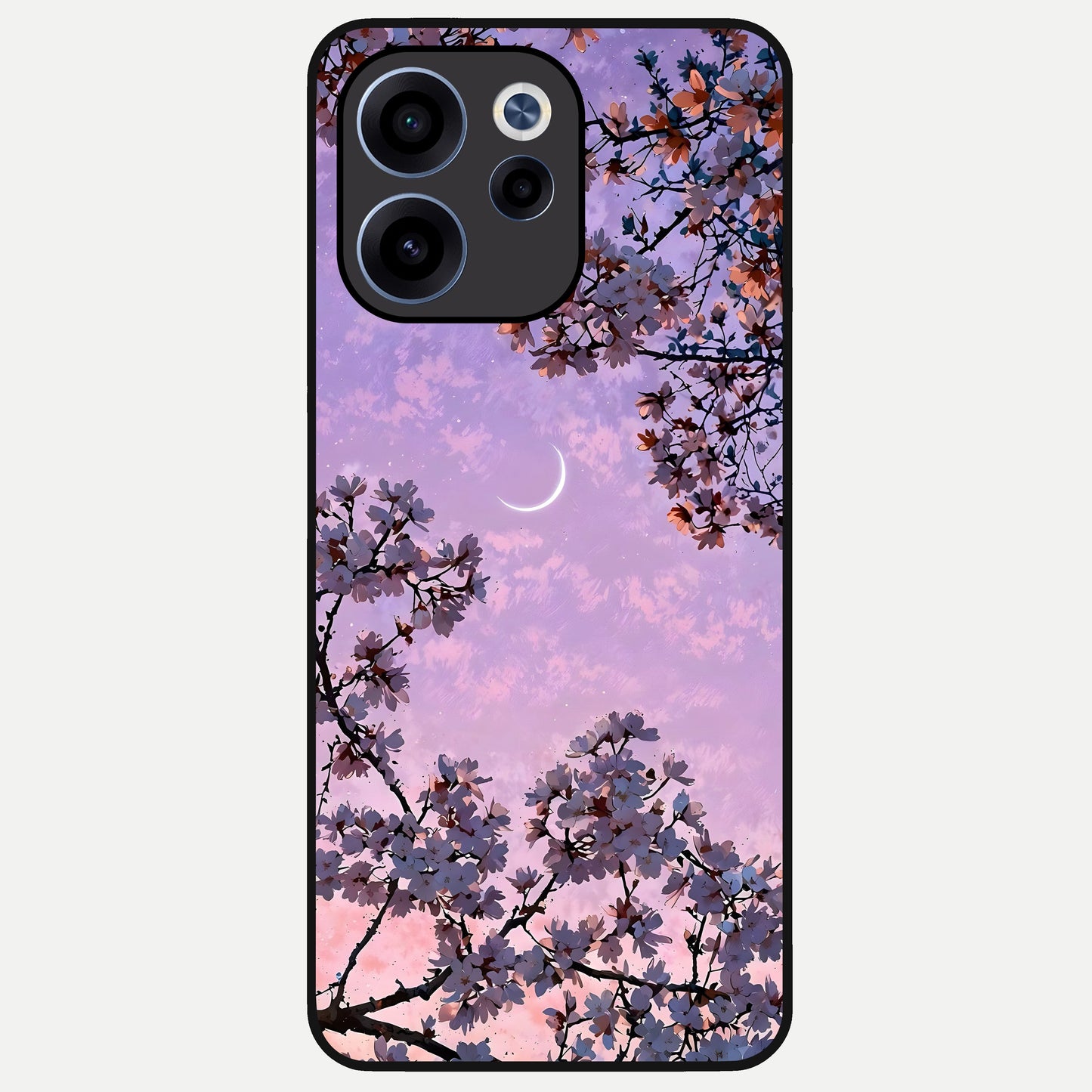  Purple Serenity Moon Glass Case For Oppo Reno 15c back cover – full design glossy printed glass finish