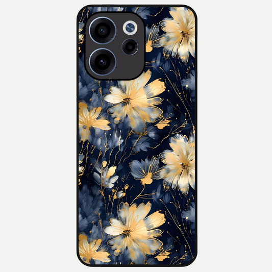  Royal Petal Dream Glass Case For Oppo Reno 15c back cover – full design glossy printed glass finish