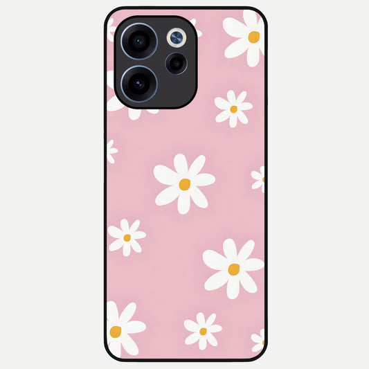  Soft Daisy Bliss Glass Case For Oppo Reno 15c back cover – full design glossy printed glass finish