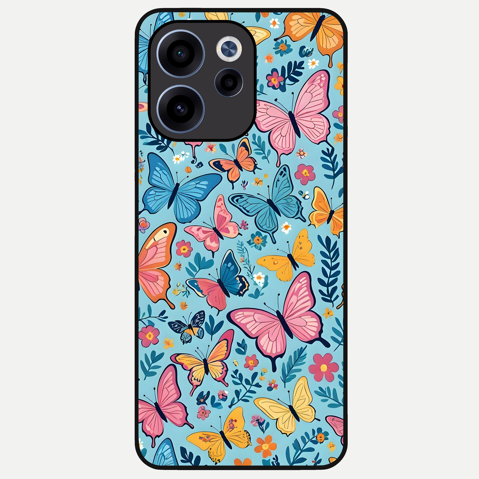  Spring Wing Garden Glass Case For Oppo Reno 15c back cover – full design glossy printed glass finish