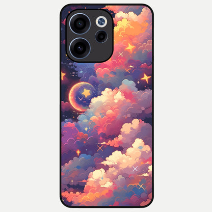  Starlit Dream Clouds Glass Case For Oppo Reno 15c back cover – full design glossy printed glass finish