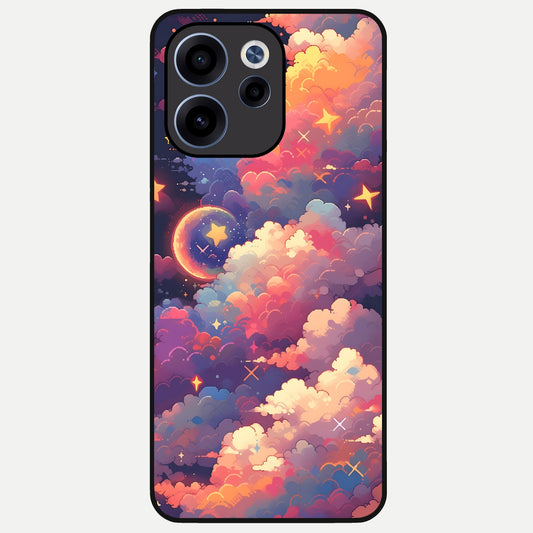  Starlit Dream Clouds Glass Case For Oppo Reno 15c back cover – full design glossy printed glass finish